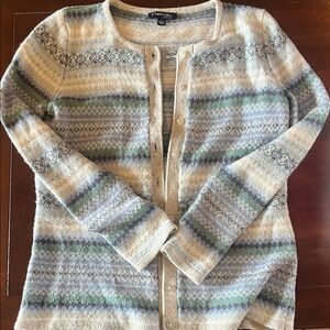 Chadwicks Women's Sweater in Cream, Blue, and Green